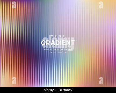 3D-Glasmorphisverlauf mit irisierenden Farben. Stock Vektor