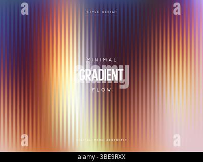 3D-Glasmorphisverlauf mit irisierenden Farben. Stock Vektor