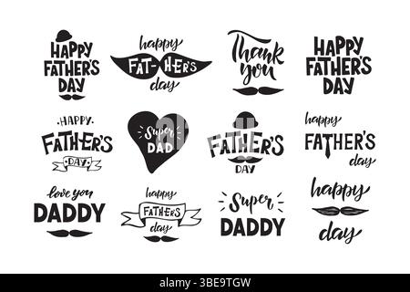 Sammlung von Angeboten zum Vatertag Stock Vektor