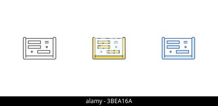 Darstellung des Aktionsplans. Vektor Stock Vektor