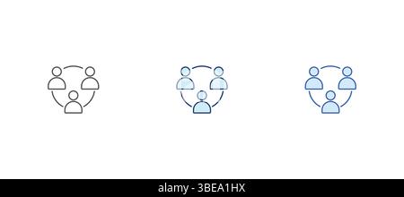 Vorlage Für Elemente Des Logosymbols Der Globalen Community. Community Human Logo Vorlagenvektor. Gemeinschaftliche Gesundheitsfürsorge. Abstraktes Community-Logo. Personalwesen Stock Vektor