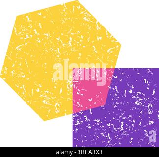 Farbe risograph Effekt Cartoon Vektor Illustration Stock Vektor