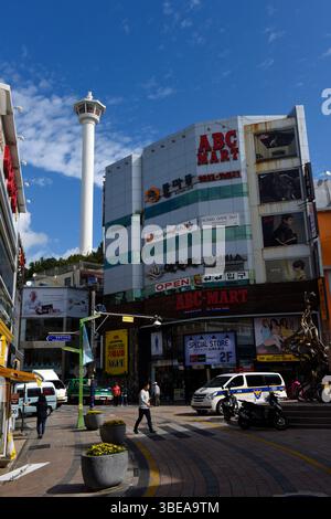 Straßenszene in Busan, Südkorea. Stockfoto