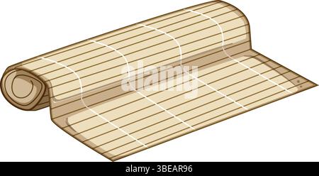 Makisu Sushi Rollmatte Karikaturvektor Illustration Stock Vektor