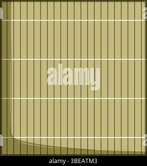 Seetang Sushi Rollmatte Karikaturvektor Illustration Stock Vektor