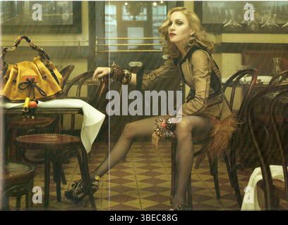 2009 Werbekampagne Madonna in Louis Vuitton Stockfoto