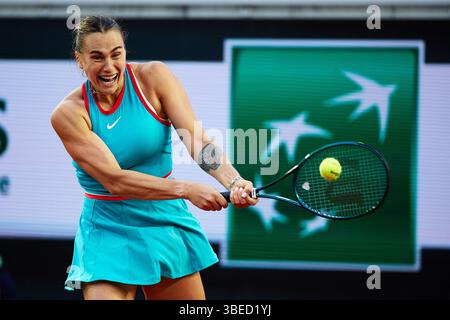 PARIS, FRANKREICH - 28. MAI: Aryna Sabalenka kehrt am 28. MAI 2025 2025 in Paris gegen Jil Teichmann aus der Schweiz zurück. (Foto von QSP) Stockfoto