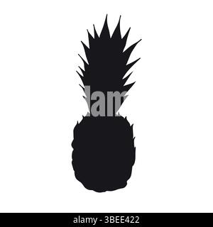 Vektor Hand gezeichnete Ananassilhouette Stock Vektor