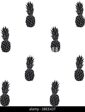 Vektor-nahtloses Muster der handgezeichneten Ananas Stock Vektor