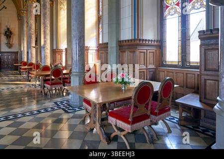 Beeindruckendes Inneres des Schlosses Hohenzollern. Hechingen, Deutschland Stockfoto
