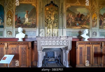Beeindruckendes Inneres des Schlosses Hohenzollern. Hechingen, Deutschland Stockfoto