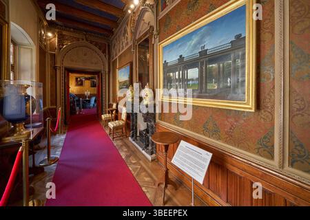 Beeindruckendes Inneres des Schlosses Hohenzollern. Hechingen, Deutschland Stockfoto
