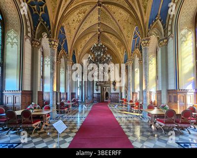 Beeindruckendes Inneres des Schlosses Hohenzollern. Hechingen, Deutschland Stockfoto