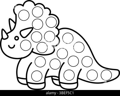 Punktmarkierungen Seiten mit Tier, Vektorumriss Illustration. Stock Vektor