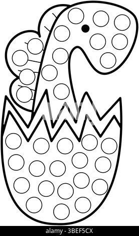 Punktmarkierungen Seiten mit Tier, Vektorumriss Illustration. Stock Vektor