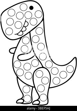 Punktmarkierungen Seiten mit Tier, Vektorumriss Illustration. Stock Vektor