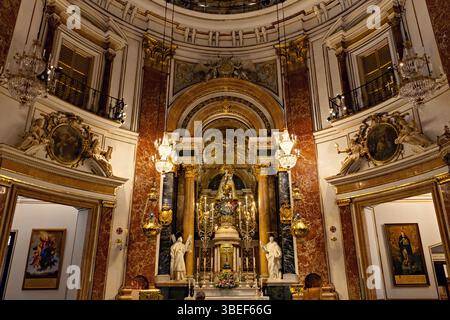 Innenansicht der Kathedrale von Valencia in Spanien Stockfoto