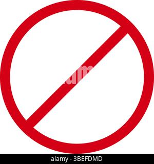No Entry Sign – Symbol Für Unzulässige Symbolvektoren Stock Vektor