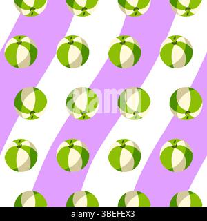 Nahtloses Muster Für Green Beach Ball Stock Vektor