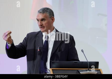 Roma, Italien. Mai 2025. Alessandro Panaro economista dei trasporti partecipa al rapporto annuale della Guardia Costiera per il 2024 Roma -Italia - Giovedì 29 Maggio 2025 - Politica - (Foto di Cecilia Fabiano/LaPresse) Alessandro Panaro Wirtschaftsforschung für den Verkehr nimmt am Jahresbericht der Küstenwache Rom-Italien Teil - Donnerstag, 29. Mai 2025 - Politik - (Foto von Cecilia Fabiano/LaAlamy News Stockfoto