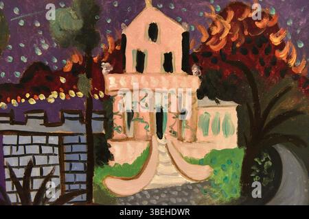 Villa Chêne Roc in Juan-les-Pins, Öl auf Leinwand, 1931, Gemälde von Picasso, Picasso Museum, Antibes, Frankreich. Stockfoto