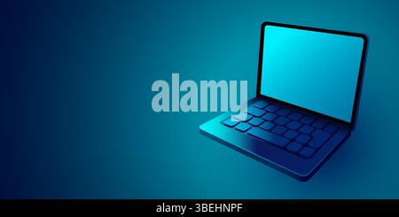 Notebook-Modell. Realistisches Notebook. Vektorabbildung Stock Vektor