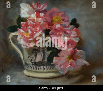 Lorimer, John Henry; Striped Roses in a Ship Beg; The National Trust for Scotland, Kellie Castle & Garden; http://www.artuk.org/artworks/striped-roses-in-a-ship-mug-196980 Stockfoto
