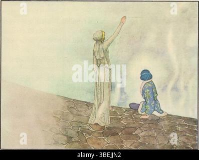 Illustration von ArTu Scheiner (1863–1938) für K. J. Erbens Märchen, gescannte Reproduktion von 1974, Seite 21. Stockfoto