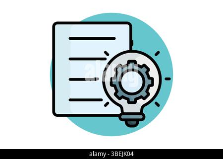 Symbol Konzept. Symbolstil für farbige Umrisse. Symbol für Marke. Vektorillustration für Geschäftselemente Stock Vektor