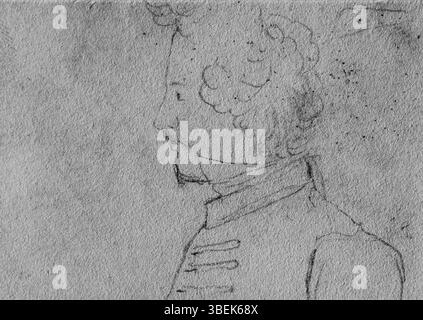 Porträt von Karl Marx (1818-1883) als Student in Bonn, um 1836. Gefunden in der Sammlung des Stadtmuseums Simeonstift Trier. (Foto: Fine Art Images/Heritage Images/Getty Images) Stockfoto