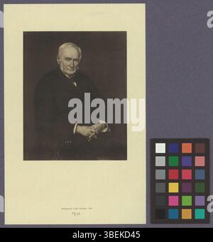 Diese Schwarzweiß-Reproduktion eines Gemäldes aus dem späten 19. Jahrhundert zeigt Carl Bachofen-Burckhardt. Die Reproduktion entstand zwischen 1880 und 1900. Stockfoto