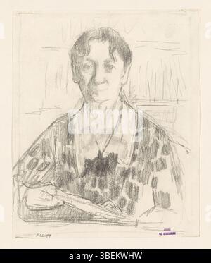 Dieses Porträt von Marie Closset von Théo Van Rysselberghe fängt das Motiv in raffinierter, komponierter Weise ein. Die Verwendung von Farben und Pinseln unterstreicht die Eleganz und würde von Closset. Stockfoto