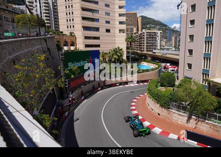 Montecarlo, Monaco. 29/22/2025. Fernando Alonso aus Spanien im (14) Aston Martin Aramco Cognizant F1 Team AMR25 Mercedes, Formel 1 TAG Heuer Gran Premio di Monaco 2025.Credit: Alessio Morgese AG. Foto Morale / Emage / Alamy Live News Stockfoto