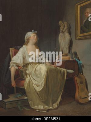 Dieses Gemälde von Louis-Léopold Boilly, das zwischen 1761 und 1845 entstand, trägt den Titel „Avant la Toilette“ und zeigt einen Moment, bevor sich eine Frau auf den Tag vorbereitet. Boilly ist bekannt für seine Genrebilder und fängt gekonnt intime Alltagsszenen der französischen Gesellschaft im späten 18. Und frühen 19. Jahrhundert ein. Stockfoto