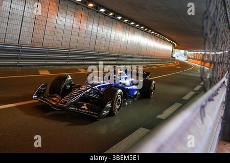 Alexander Albon aus Thailand fuhr den (23) Atlassian Williams Racing FW47 Mercedes während des Formel-1-TAGES Heuer Gran Premio di Monaco 2025 am 23. Mai auf Circuit de Monaco, Monaco. Stockfoto