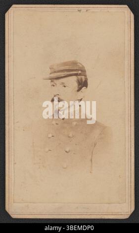 Foto von Major William Henderson Caskie, einem Konföderierten Offizier, während des Amerikanischen Bürgerkriegs. Er diente im 38. Virginia Light Artillery Battalion und im 1. Virginia Light Artillery Regiment. Das Foto wurde von C.R. Rees & Co., Richmond, zwischen 1861 und 1865 aufgenommen. Stockfoto