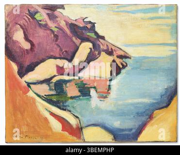 Othon Friesz's *La Baie du Bec de l'Aigle, La Ciotat* (1907) bietet einen atemberaubenden Blick auf die Küste Südfrankreichs. Die lebhafte Farbgebung und die dynamische Pinselarbeit des Künstlers erinnern an die natürliche Schönheit der Region und das glitzernde Wasser des Mittelmeers. Stockfoto