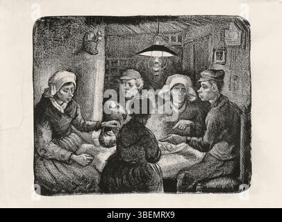 GOGH, Vincent van Campesinos comiendo patatas, 1885 558 (1975.9) Stockfoto
