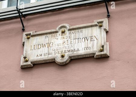 Ludwig van Beethovens Geburtsort in Bonn Stockfoto