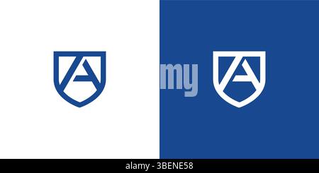 Modernes und starkes Sicherheitsdesign – Ein Logo Stock Vektor