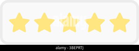 Minimalistisches Symbol Mit Fünf Sternen Stock Vektor