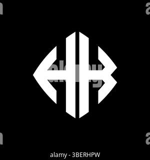 HK Logo Initial Monogramm mit geometrischem, modernem rechteckigem abgerundetem Design im isolierten Hintergrund, minimalistisches Logo in geometrischer Form. Stock Vektor