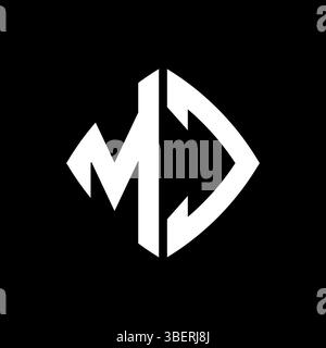 MC Logo Initial Monogramm mit geometrischem, modernem rechteckigem abgerundetem Design im isolierten Hintergrund, minimalistisches Logo in geometrischer Form. Stock Vektor