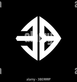 EB Logo Initial Monogramm mit geometrischem, modernem rechteckigem abgerundetem Design im isolierten Hintergrund, minimalistisches Logo in geometrischer Form. Stock Vektor