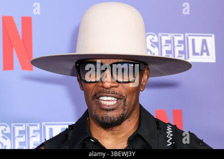 West Hollywood, Usa. Mai 2025. WEST HOLLYWOOD, LOS ANGELES, KALIFORNIEN, USA - 29. MAI: US-amerikanischer Schauspieler, Comedian und Sänger Jamie Foxx kommt bei Netflix an ist Ein Witz präsentiert: FYSEE LA Comedy Night ATAS (Academy of Television Arts and Sciences) Emmy FYC (for your Concept) Event, das am 29. Mai 2025 im Comedy Store in West Hollywood, Los Angeles, Kalifornien, USA stattfindet. (Foto: Xavier Collin/Image Press Agency) Credit: Image Press Agency/Alamy Live News Stockfoto