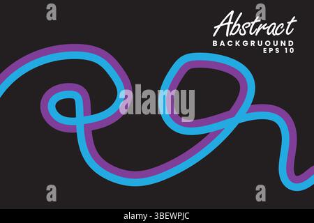 Illustration eines minimalistischen abstrakten Bleistifts im Hintergrund der Variation Colour. Geeignet für Poster und Banner Stock Vektor