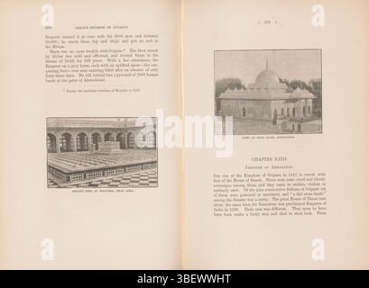 Paris, Lemercier & Cie., Agra, Akbars Grab in Sikandra, in der Nähe von Agra, Cenotaf im Mausoleum von Akbar in Agra, Paris, fotomechanischer Druck, Seite, Fotos, fotografische illustrierte Bücher, Höhe 61 mm, Breite 95 mm, Fotograf, 1883 - 1893, Papier, Autotyp, Französisch, KlischeeMaker Stockfoto