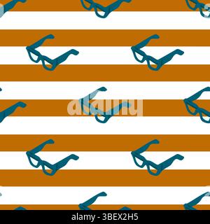 Sonnenbrille Nahtloses Sommermuster Stock Vektor