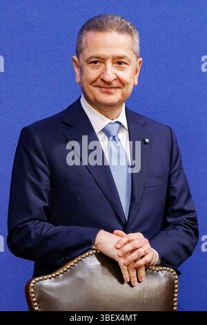 Roma, Italien. 30. Mai 2025. IL governatore Fabio Panetta durante la präsentazione della Relazione annuale della Banca d'Italia, Roma, Venerdì 30 Maggio 2025 (Foto Roberto Monaldo/LaPresse) Gouverneur Fabio Panetta während der Präsentation des Jahresberichts der Bank von Italien, Rom, Freitag, 30. Mai 2025 (Foto: Roberto Monaldo/LaPresse) Credit: LaPresse/Alamy Live News Stockfoto