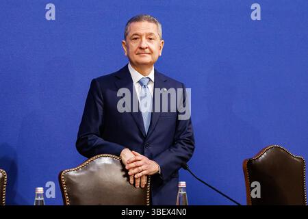 Roma, Italien. 30. Mai 2025. IL governatore Fabio Panetta durante la präsentazione della Relazione annuale della Banca d'Italia, Roma, Venerdì 30 Maggio 2025 (Foto Roberto Monaldo/LaPresse) Gouverneur Fabio Panetta während der Präsentation des Jahresberichts der Bank von Italien, Rom, Freitag, 30. Mai 2025 (Foto: Roberto Monaldo/LaPresse) Credit: LaPresse/Alamy Live News Stockfoto